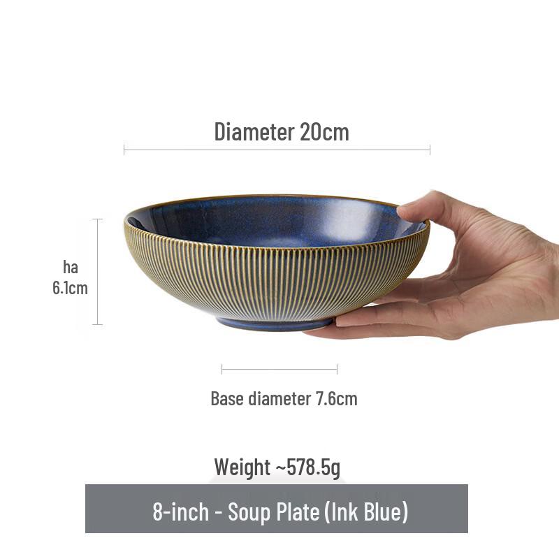 ZISIZ Nordic Ceramic 8-inch Soup Bowl