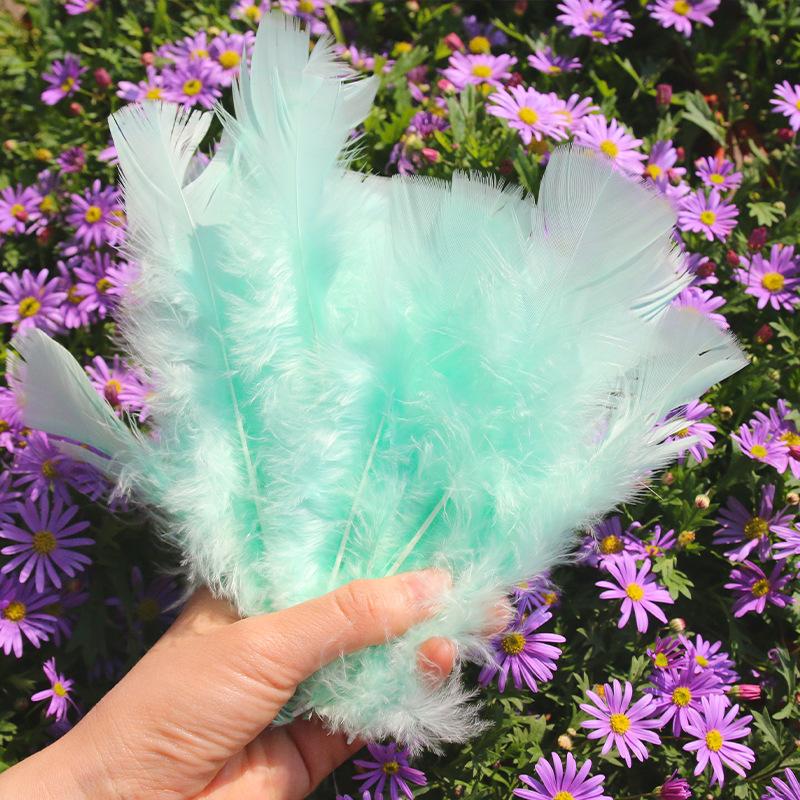 50Pcsdiy Handmade Feathers Flat Turkey Feathers Large Head Piece Feathers, Mask Decorative Clothing Material