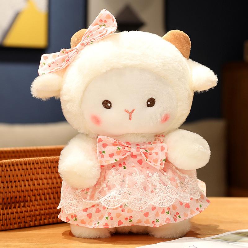Internet Celebrity Lamb Doll Clothed Doll Plush Toy Girl Bed Sleeping Clutching Soothing Healing Doll