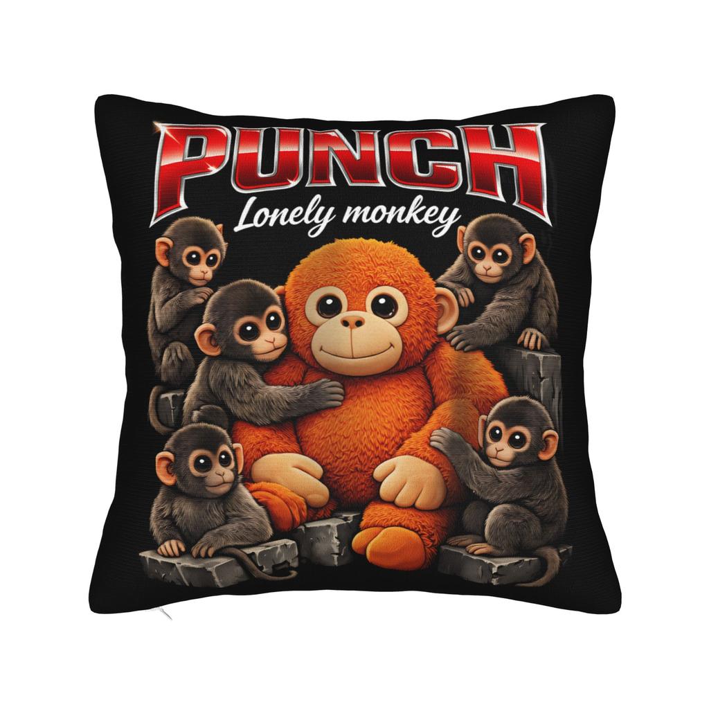 Punch Monkey Pillow Case  Cute Funny Pillow Cover Soft Pillowcases For Sofa Bedroom Home Decor