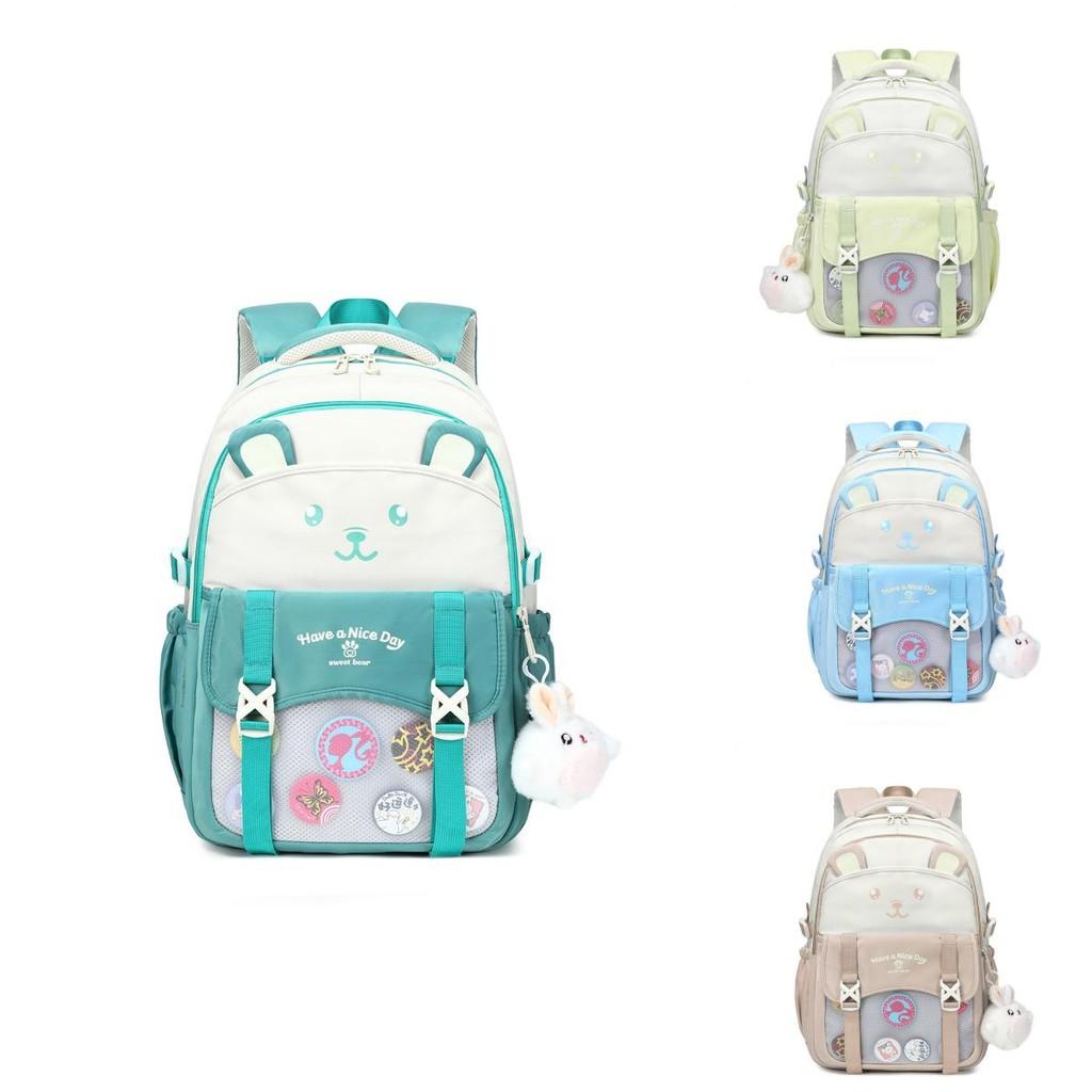 Large Capacity Cartoon Backpack Student Backpack Womens Leisure Use Educational