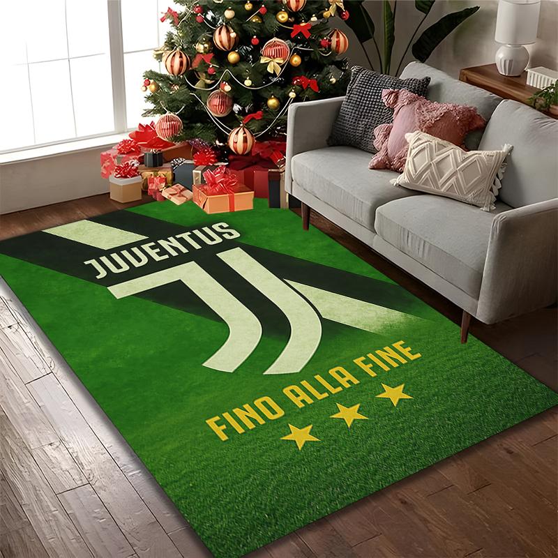 1pc Juventus Football Club Rug, Comfortable Printed Home Area Carpet, Cozy Office Chair Rug