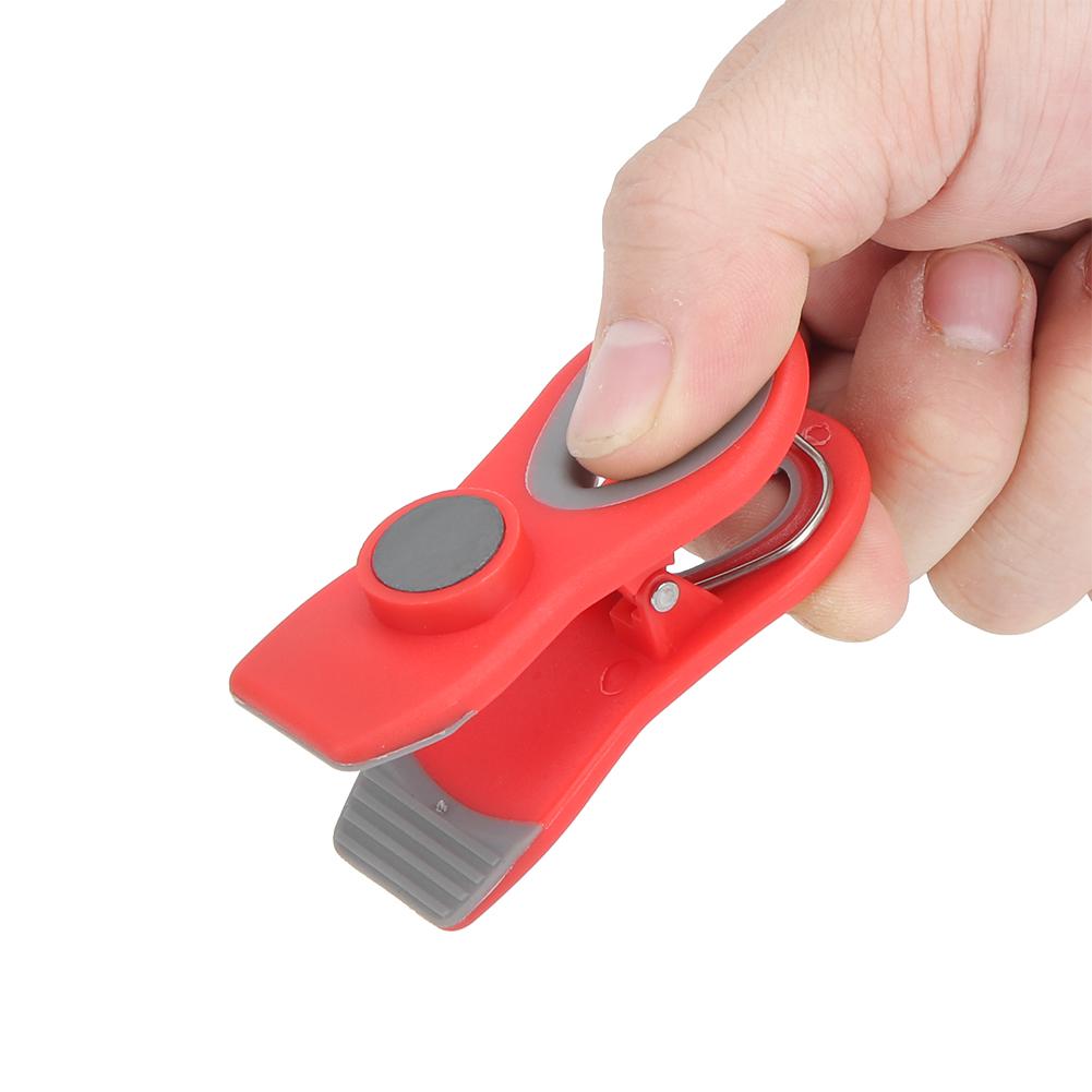2 Stück Mini Tragbare Lebensmittelversiegelung Magnetische Clips Snack Lebensmittelaufbewahrungsbeutel Clips Küchenzubehör Rot