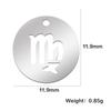 Zodiac Floating Charm for Jewelry Making Stainless Steel Aries Pisces Gemini Aquarius Cancer Twelve Constellation Pendant