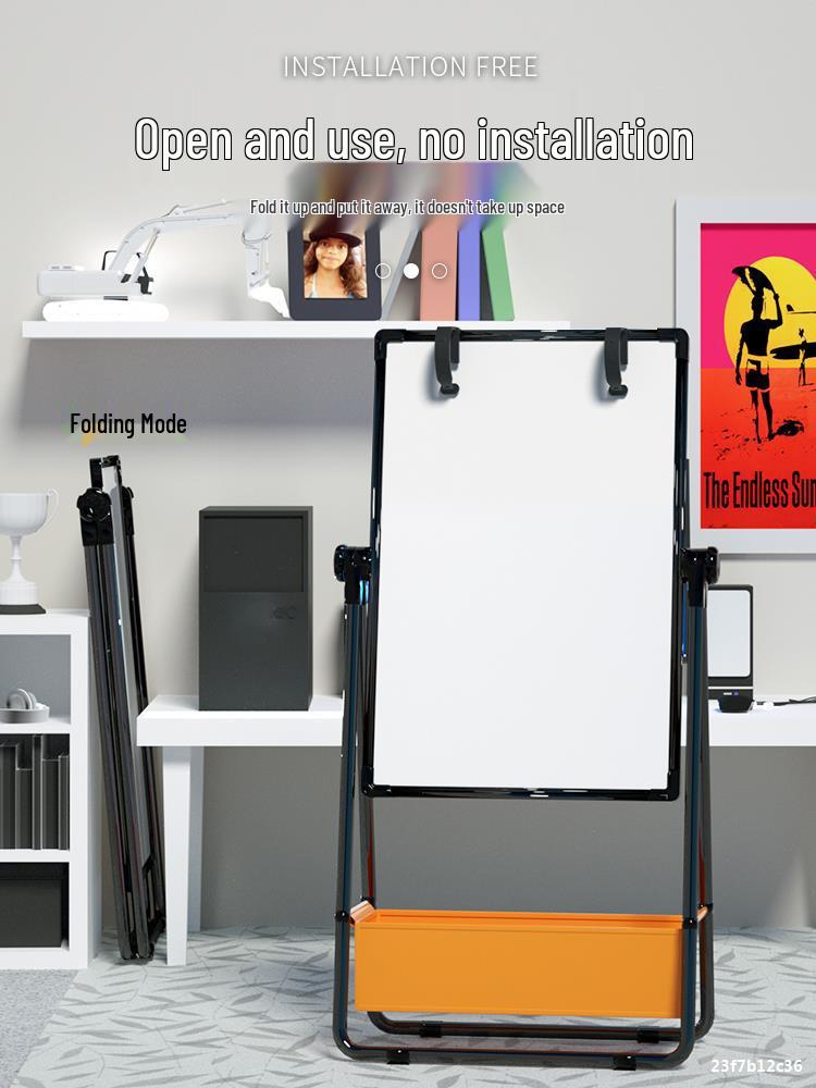 Foldable Double-Sided Magnetic Whiteboard with Mobile Stand for Home, Children's Teaching, and Conferences