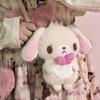 Cute Double Sided Plush Bunny Crossbody Bag Large Capacity Cartoon Shoulder Bag Storage Pouch