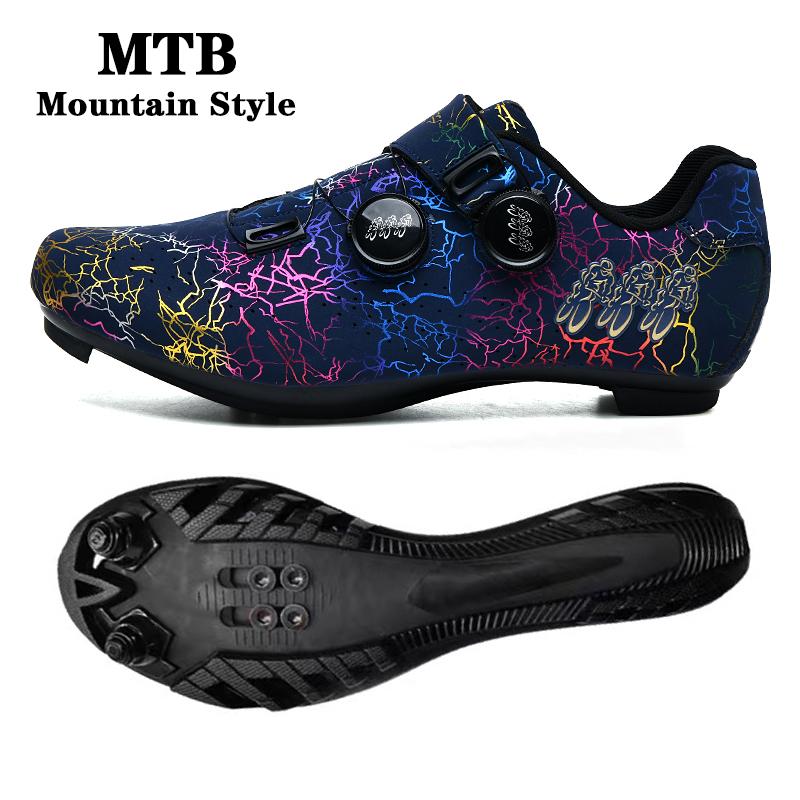 CC chengta Cycling Shoes Men Road Self-Locking Cycling Shoes Outdoor MTB Mountain Cycling Shoes SPD Racing Cycling Sports Shoes