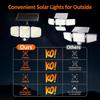 Solar Outdoor Lights, 240 LED 3500LM Motion Sensor Lights, IP65 Waterproof 3 Heads Security Flood Lights, Separate Solar Panel 270° Wide Angle