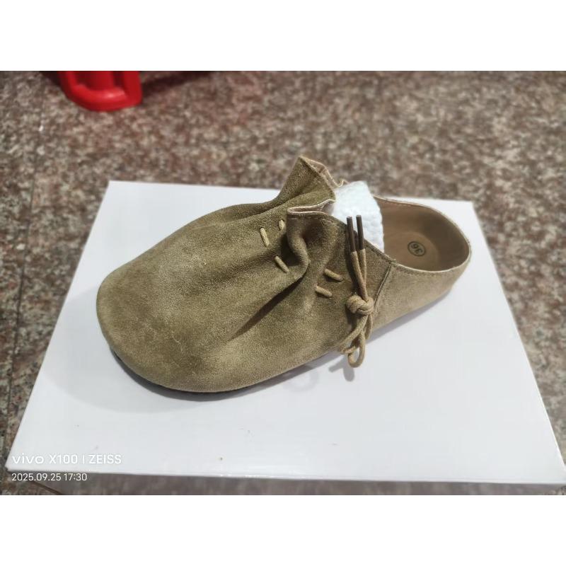 New Retro Women's Half-slipper Shoes with LACES and Thick-soled Soles