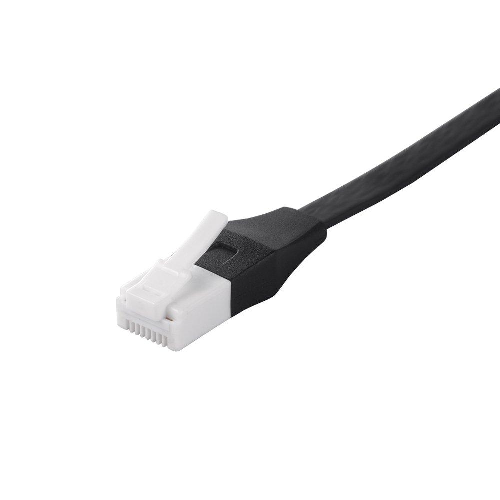 

BUFFALO Unbreakable LAN Cable for Modem Category 6a Straight Flat Type Black BSLS6AFU50BK