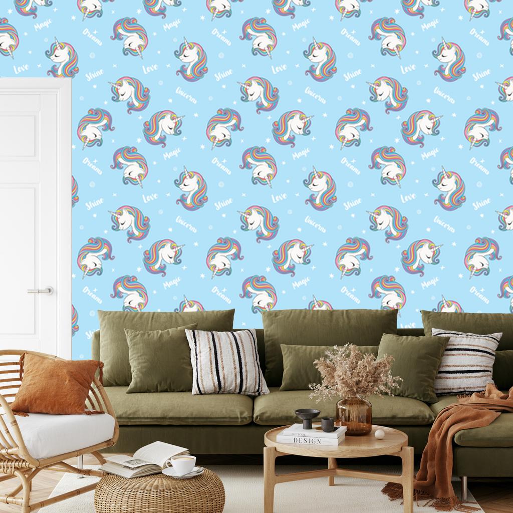 Magical Unicorns Wallpaper for Living Room and Bedroom 50x1000