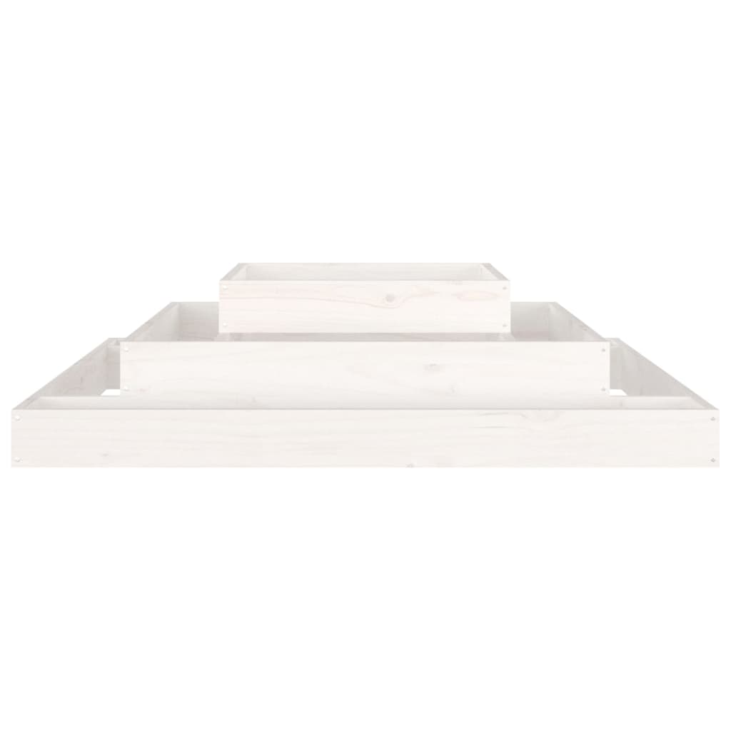 Planting Box White 110x110x27 Cm Solid Pine Wood