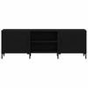 TV Cabinet Set Black Oak Effect 150 X 30 X 50 Cm