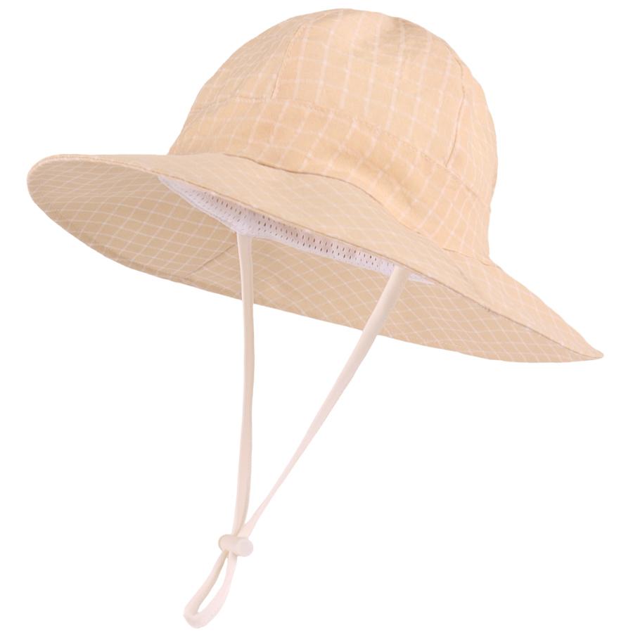 Baby Girl Sun Hat Infant Summer Beach Hats Toddler with Wide Brim Strap Outdoor Bucket Hat