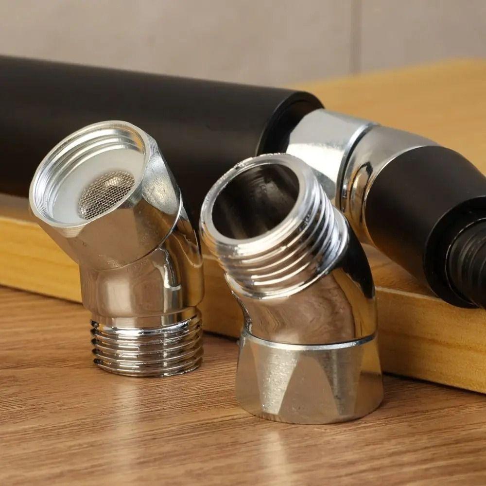 2pcs Easy To Use Handheld Showerhead Connector Elbow Adapter Shower Angle Controller  Kitchen