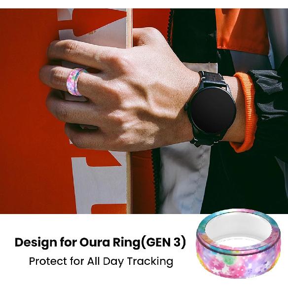 Ring Cover Compatible for Oura Ring Gen 4/Oura Ring Gen3/Samsung Galaxy Ring Protector Case, Rubber Ring Protector Cover for Oura Ring Gen 4 3