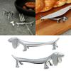 Cute Dog Stainless Steel Chopsticks Holder Storage Rack Stand Chop Sticks Chopstick Chinese Style Gift Kitchen Tableware Tools