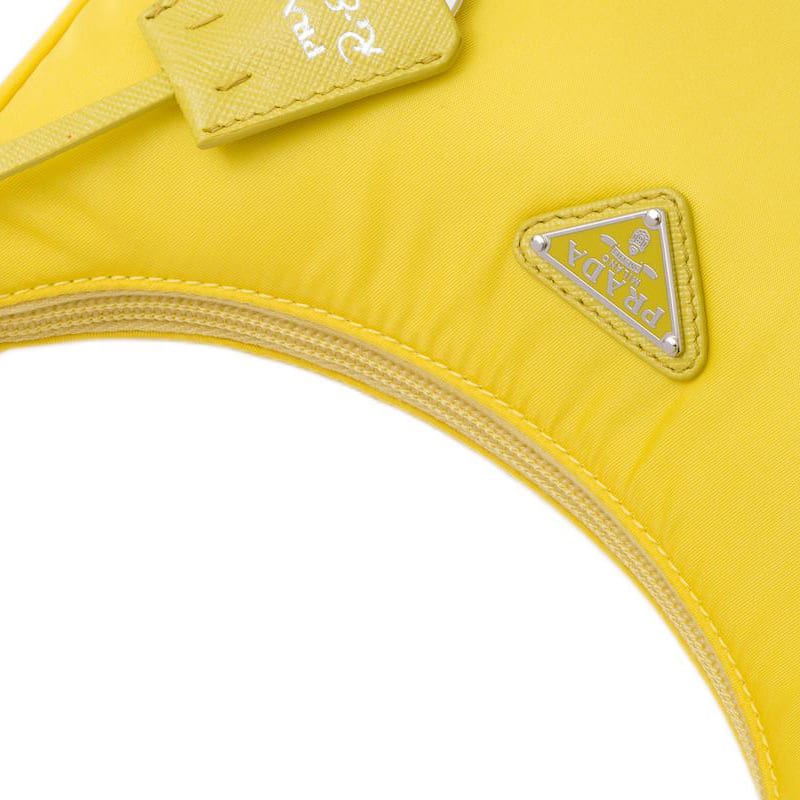 PRADA Re Edition Recycled Nylon Blend Fabric Shoulder Bag, Handbag Mini Women's Pomelo Green 1NE515_RDH0_F0322