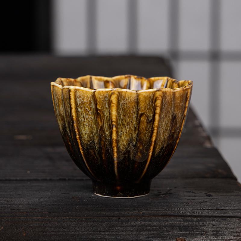 Japanese-style Kiln Change Ceramic Teacup Creative Master Teacup Retro Single Cup Household Kung Fu Tea Set Teaware Utensils