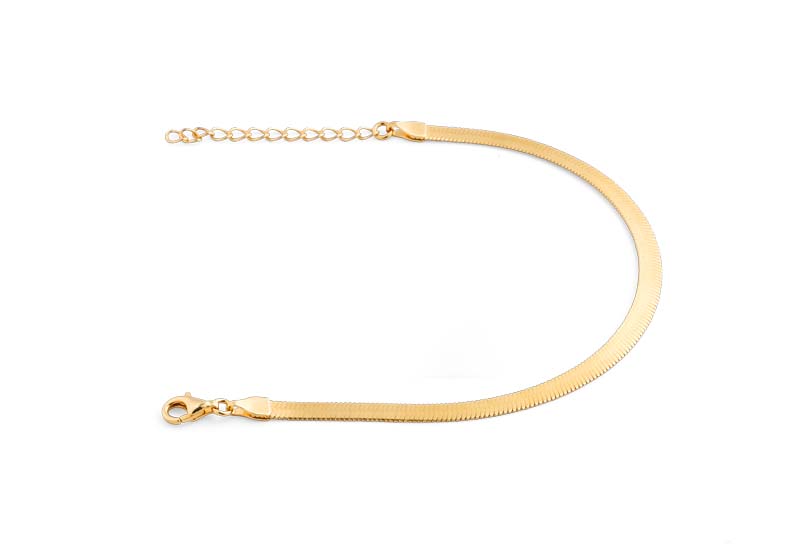 Bebello [Bs-419] 925 Silver Snake Chain Bracelet (18K Gold Plating)
