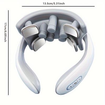 1pc Multifunktionales Nackenmassagegerät, Schulter- und Nackenwärmmassagegerät, 4 Vibrationsmodi mit 15 Intensitätsstufen, 6 einstellbare Massagemodi