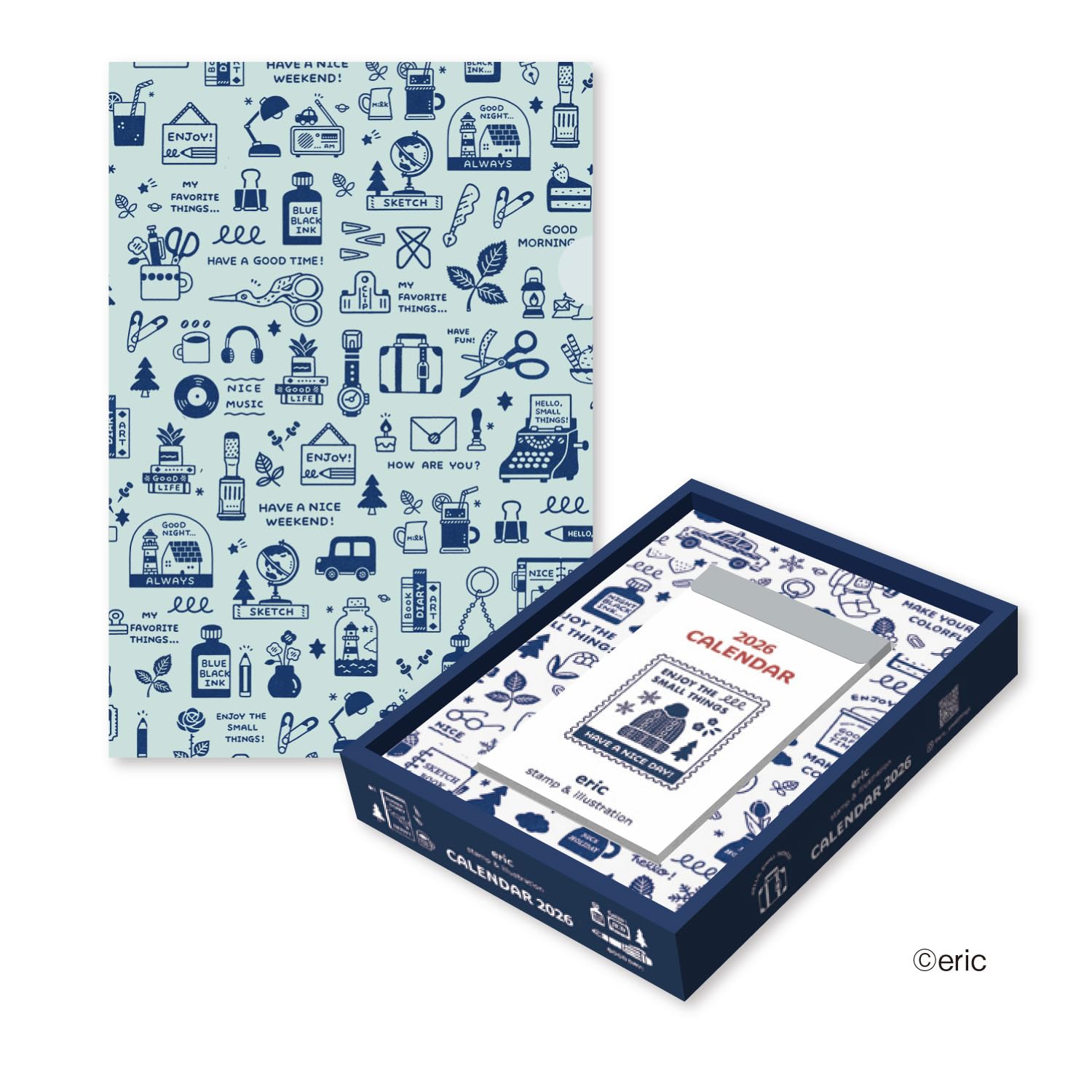 

Новый японский календарь 2026 Ежедневный календарь от Эрика с эксклюзивным прозрачным файлом от Amazon (NK4400-4)