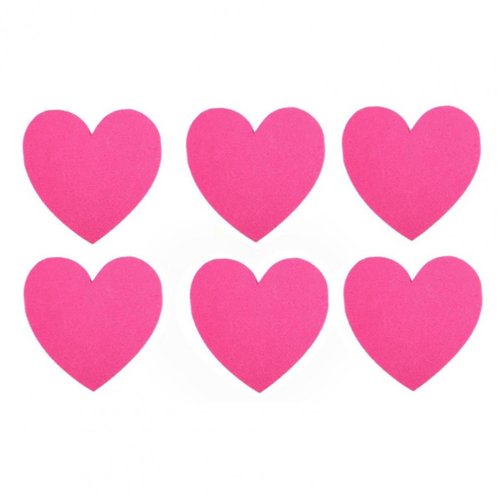 

Подставки против ожогов 6 шт. Набор фетровых подставок в форме сердца ко Дню святого Валентина с держателем. Милые аксессуары для напитков с любовной тематикой для свадьбы, дня рождения розовый