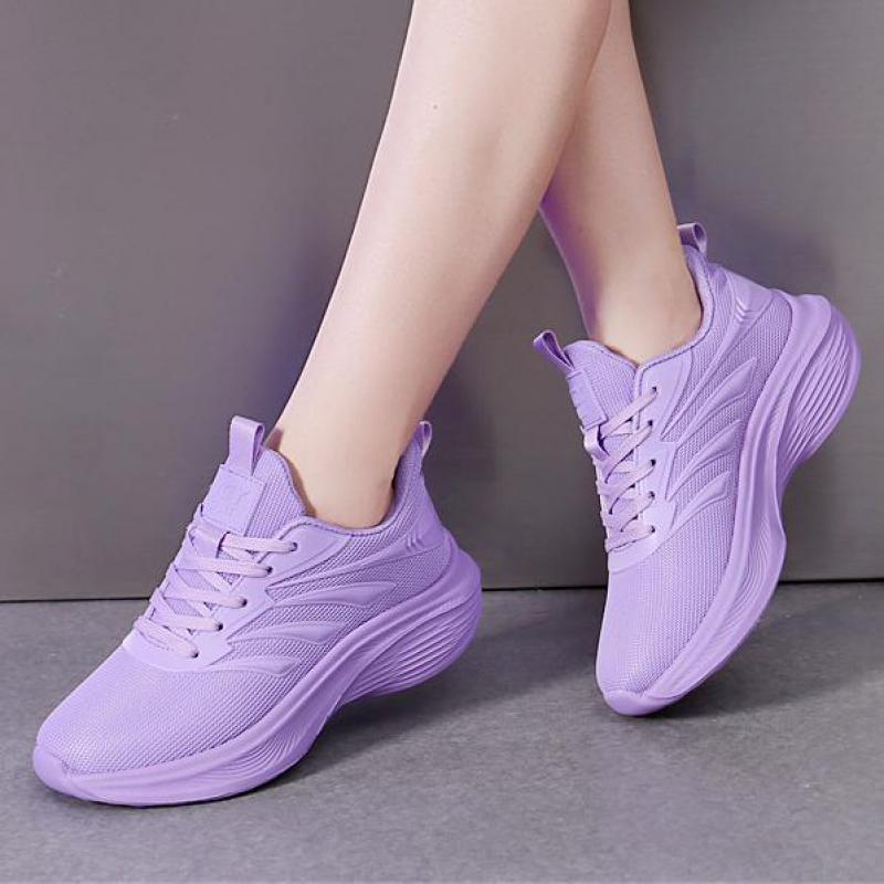 Fashion Orange Casual Shoes Breathable Mesh Sports Shoes for Women Sneakers Black Tennis Shoes Ladies Lightweight Spring Female Sneakers