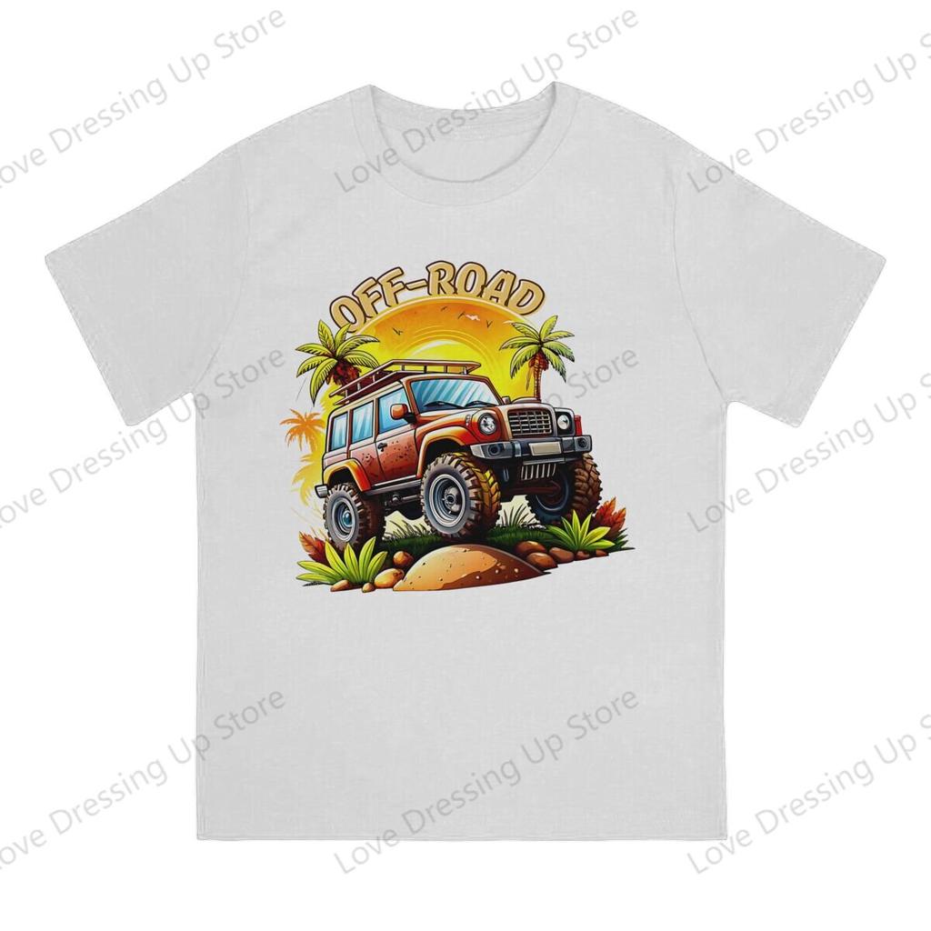 Offroad Adventure With Print Funny Short Sleeved Tshirt Unisex Unisex Trendy Loose Tops