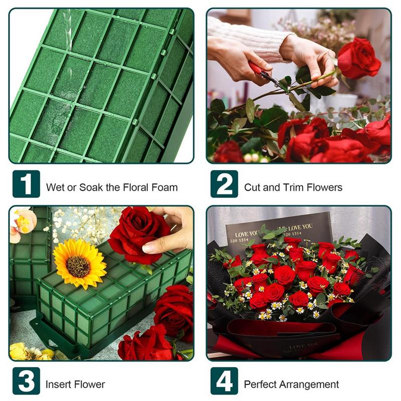 Floral Foam Cage Floral Foam Cage, 3 Pack Floral Foam Blocks for Flower, Flower Holder with Floral Foam, Cage Bowl Flower Foam