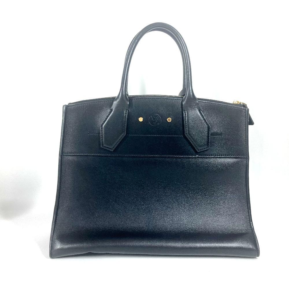 Louis Vuitton M53015 Bag City Steamer MM Hand Bag Leather Black