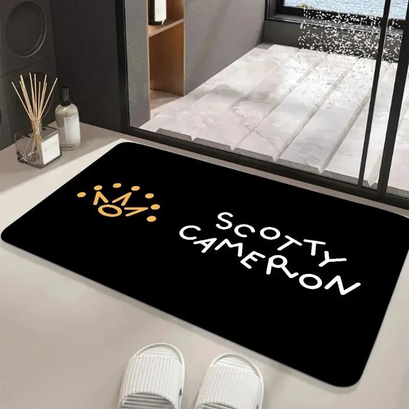Scotty Camerons Flag Floor Mat Graphic Printed Flannel Doormats for Home Entrance Living Room Bathroom Kitchen Decor