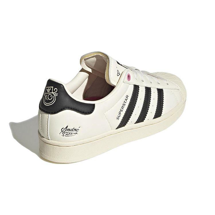 André Saraiva x Adidas Superstar Stort Barn Kjærlighet Graffiti Barnesneakers Krem Kremhvit Kjerne-Svart GZ1753