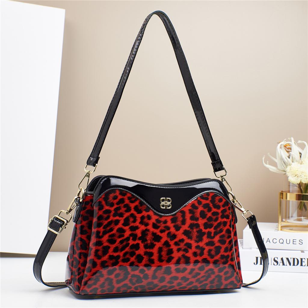 WTEMPO Leopard Printed Underarm Bags Women's Singer Shoulder Bags Versatile Multi-layer Crossbody Bags
