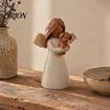 Heartwarming Pet Keepsake Angel Holding Puppy Figurine, Cute Dog Resin Statue for Home Decorative Accents Entrance Desk Decor, Handcrafted Wood