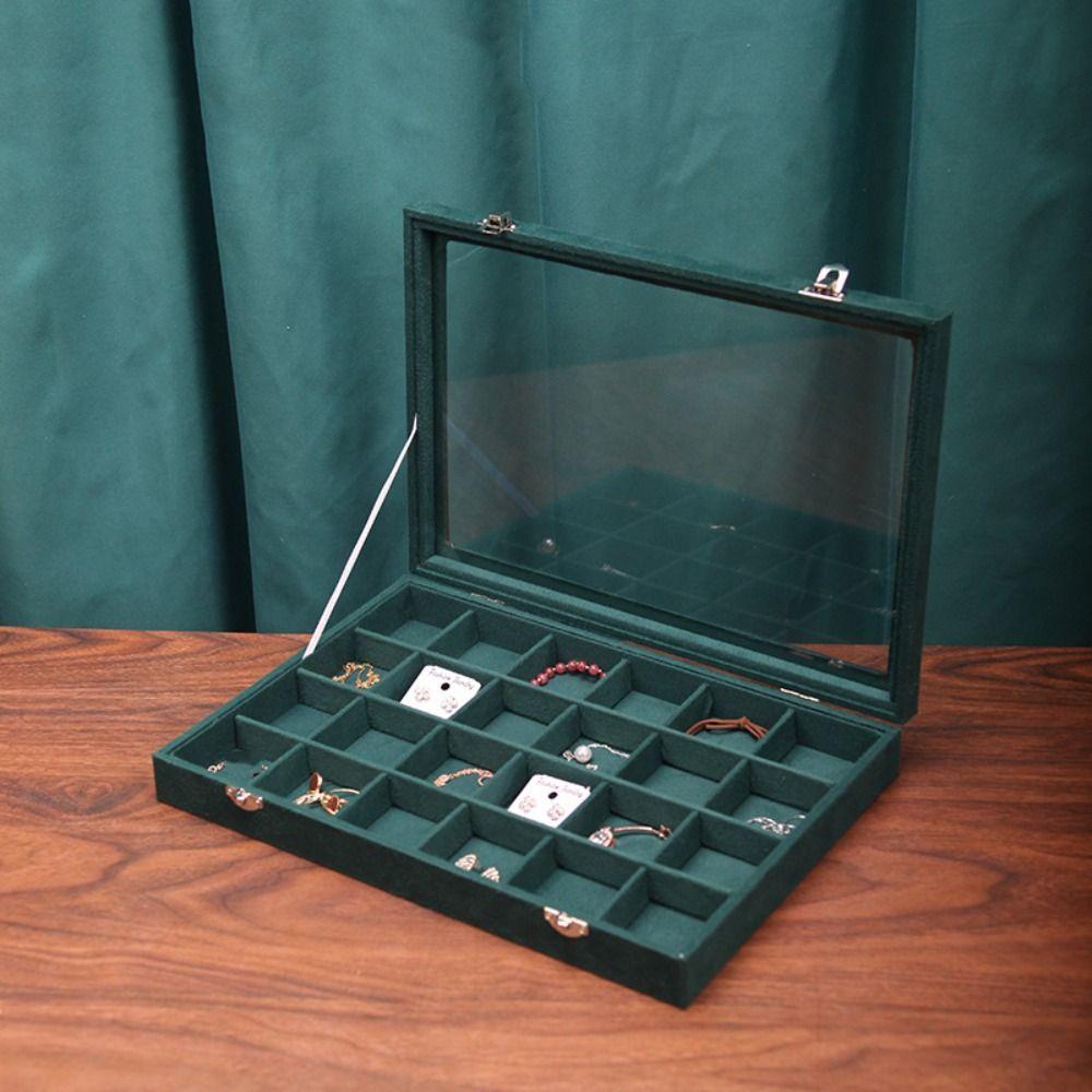 Rings Velvet Jewelry Box Earrings Jewelry Display Case Solid Color Jewelry Storage Tray  Gift
