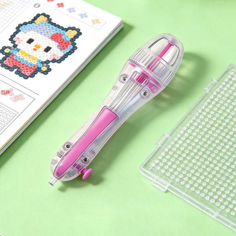 1Pcs Push Type Automatic Bead Pen Ergonomic Design Fuse Bead Tool for Perler Beads DIY Craft Home Hobby Use