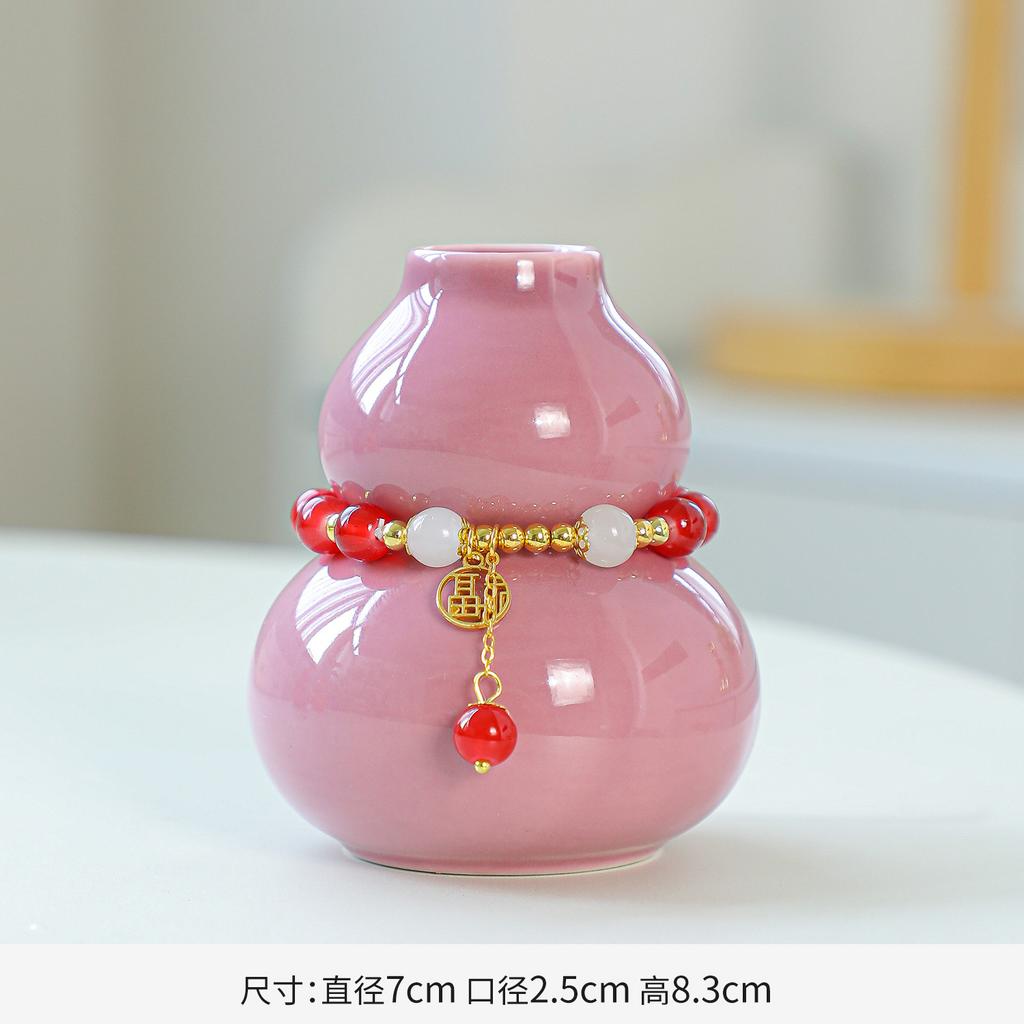 Creative Ceramic Colorful Small Gourd Vase Artful Decoration Mini Ornament Desktop Decoration