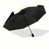 1pc Panda Night Auto Open/close, All-Season Portable Folding Umbrella for Women & Men, Travel, Everyday, Formal Events -06156