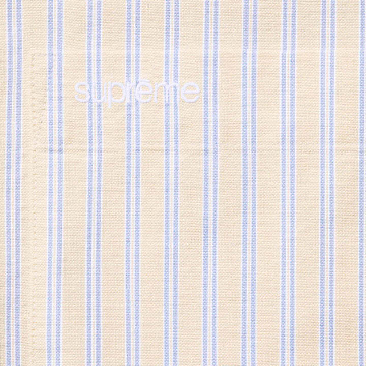 Supreme Loose Fit Oxford S/S Shirt Yellow Stripe
