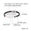 Meier trending european & american diy engraved korean style bracelet - stainless steel & microfiber braided leather bangle