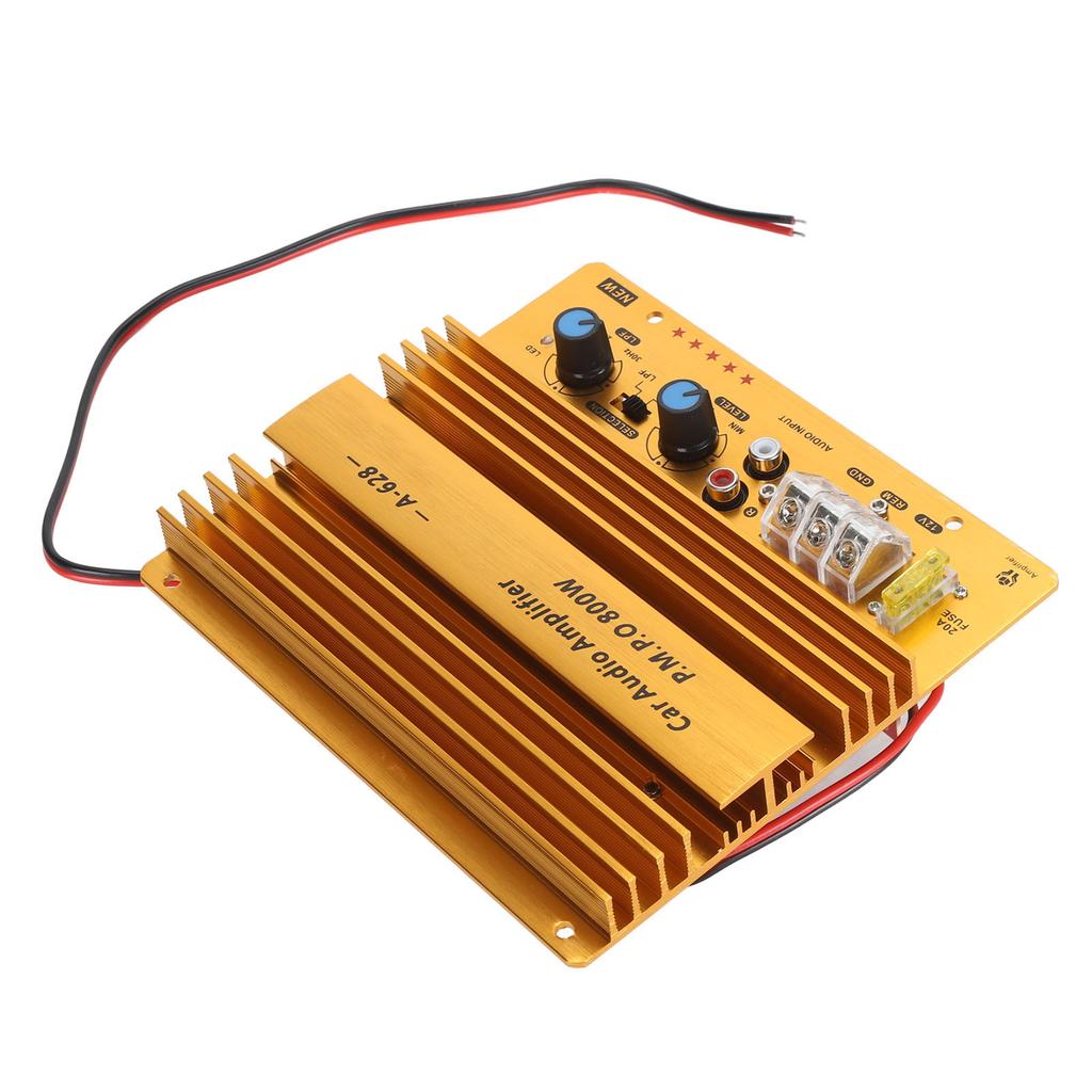 Car Amplifier Board 800W High Power Aluminum Alloy Powerful Bass Subwoofer Board for Car Speaker 12V