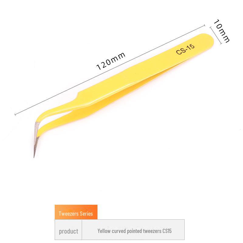 "Stainless Steel Anti-Static Precision Tweezers for Bird's Nest, Hair, IC Foot, Manicure, and Eyelash Grafting"