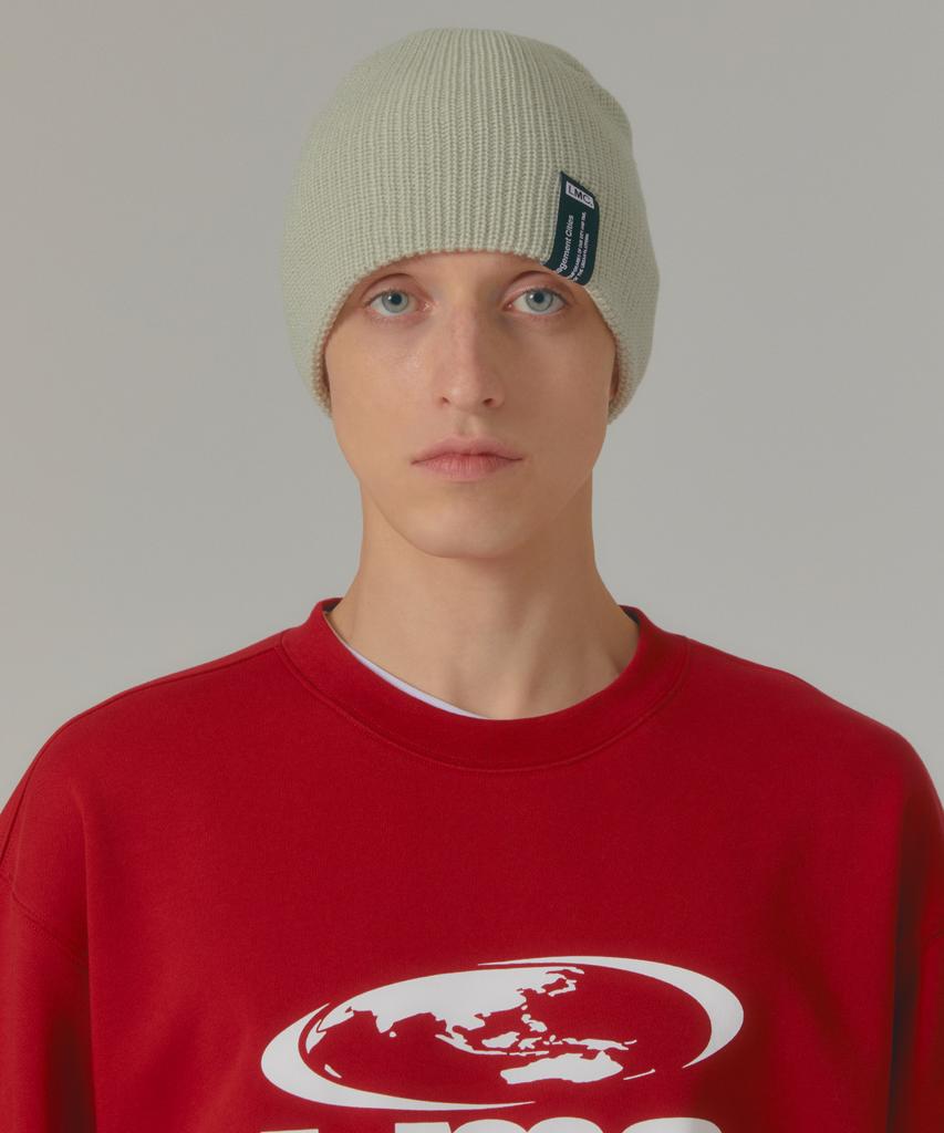 LMC Label Short Beanie Ivory