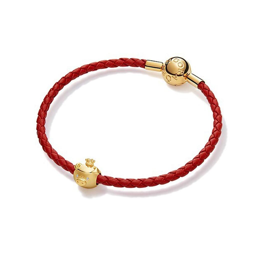 Pandora Lucky Rabbit Woven Leather Bracelet Women bracelet ZT2583