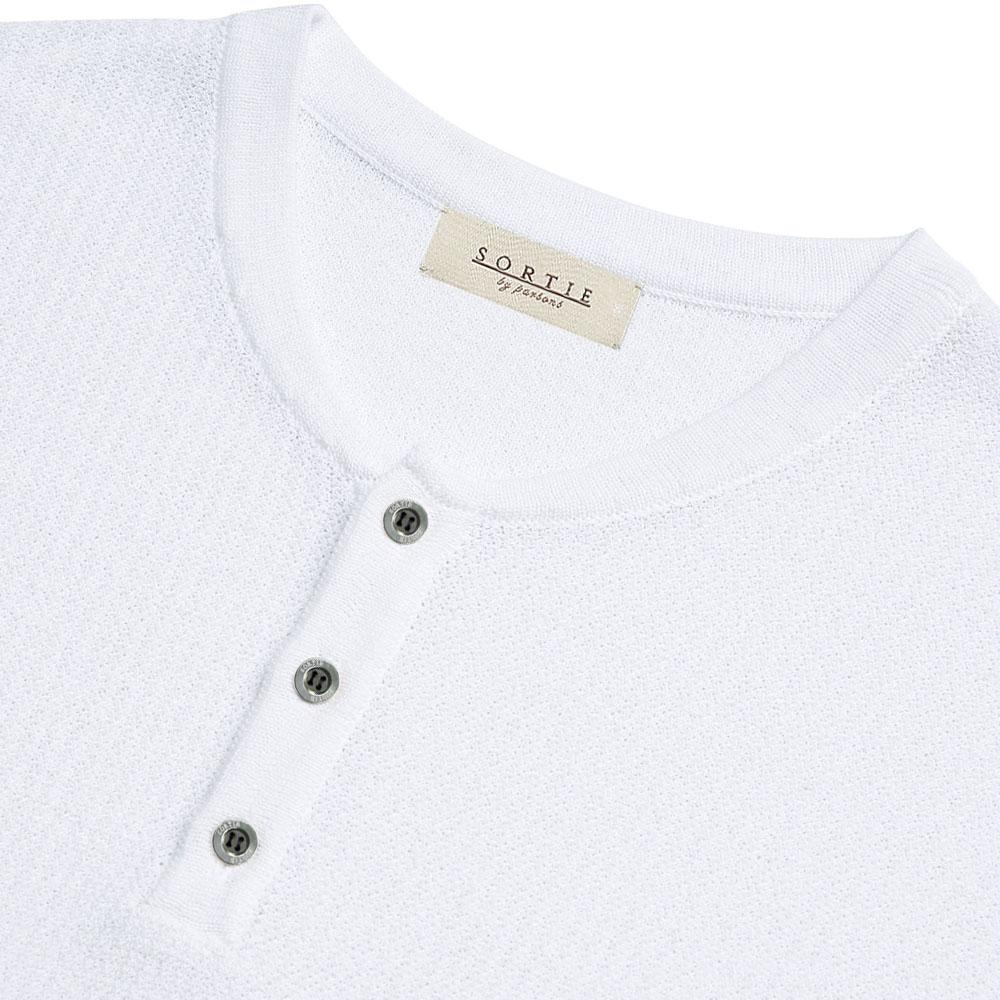 Solti Texture Henly Neck Knit (White)