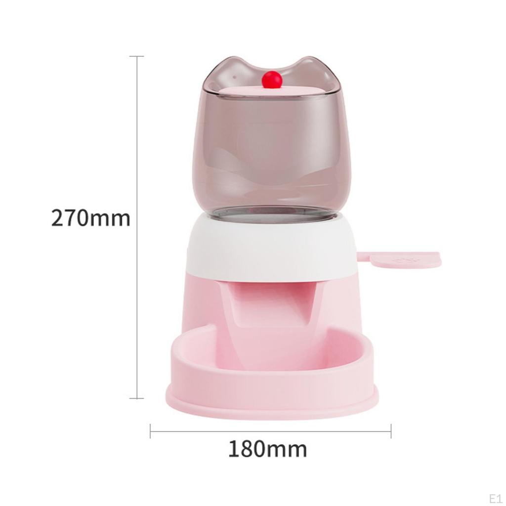 Press Pet Feeder Compact with Transparent Storage Container
