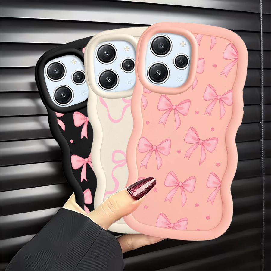 Rosa Schleife Mode Hülle für Xiaomi Redmi 12C A1+ A2 Plus 14C 9T 10C 10A A3 A5 13C 9C Weiche Handyhülle