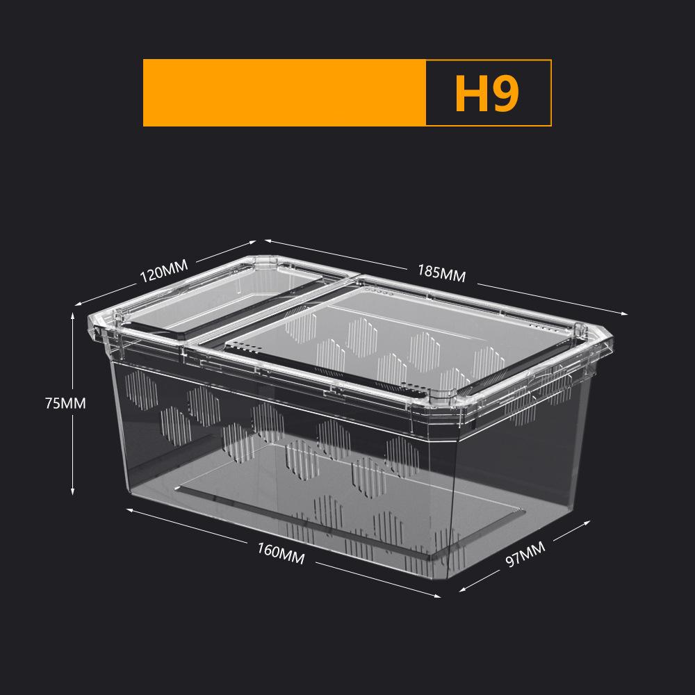 Transparent acrylic spider cage with ventilation Reptile pet insect amphibian habitat breeding box