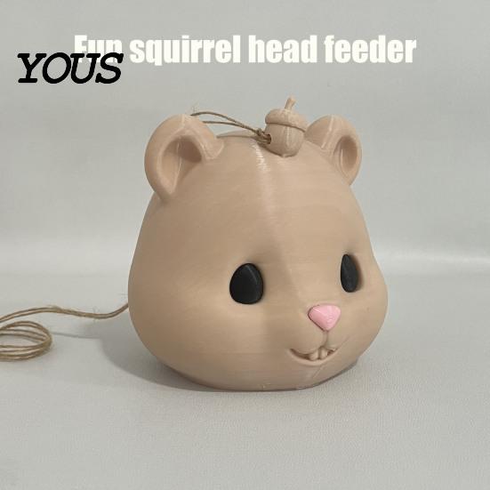 Easy to Install Bird Feeder Alternative Mouse Head Squirrel Feeder, Funny Animal Face Outdoor Playful Garden Accessory Hanging Wildlife Feeding